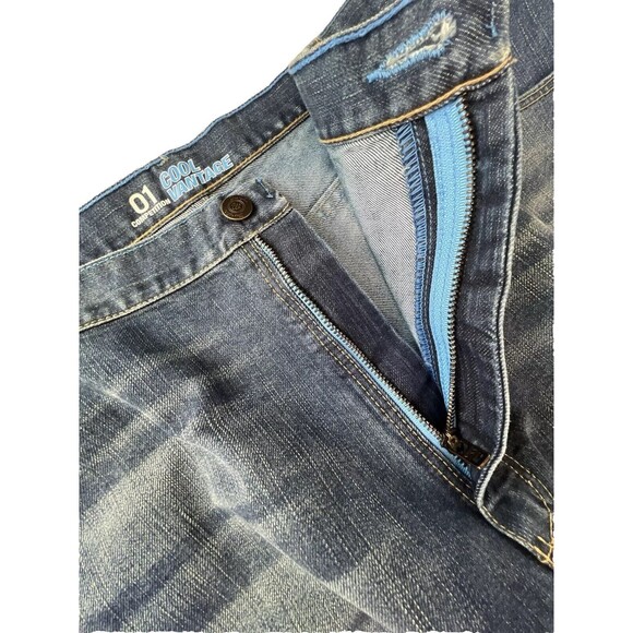 Wrangler Jeans Mens 40X32 Blue Denim Cool Vantage 01 Competition Relaxed Boot - Picture 5 of 7